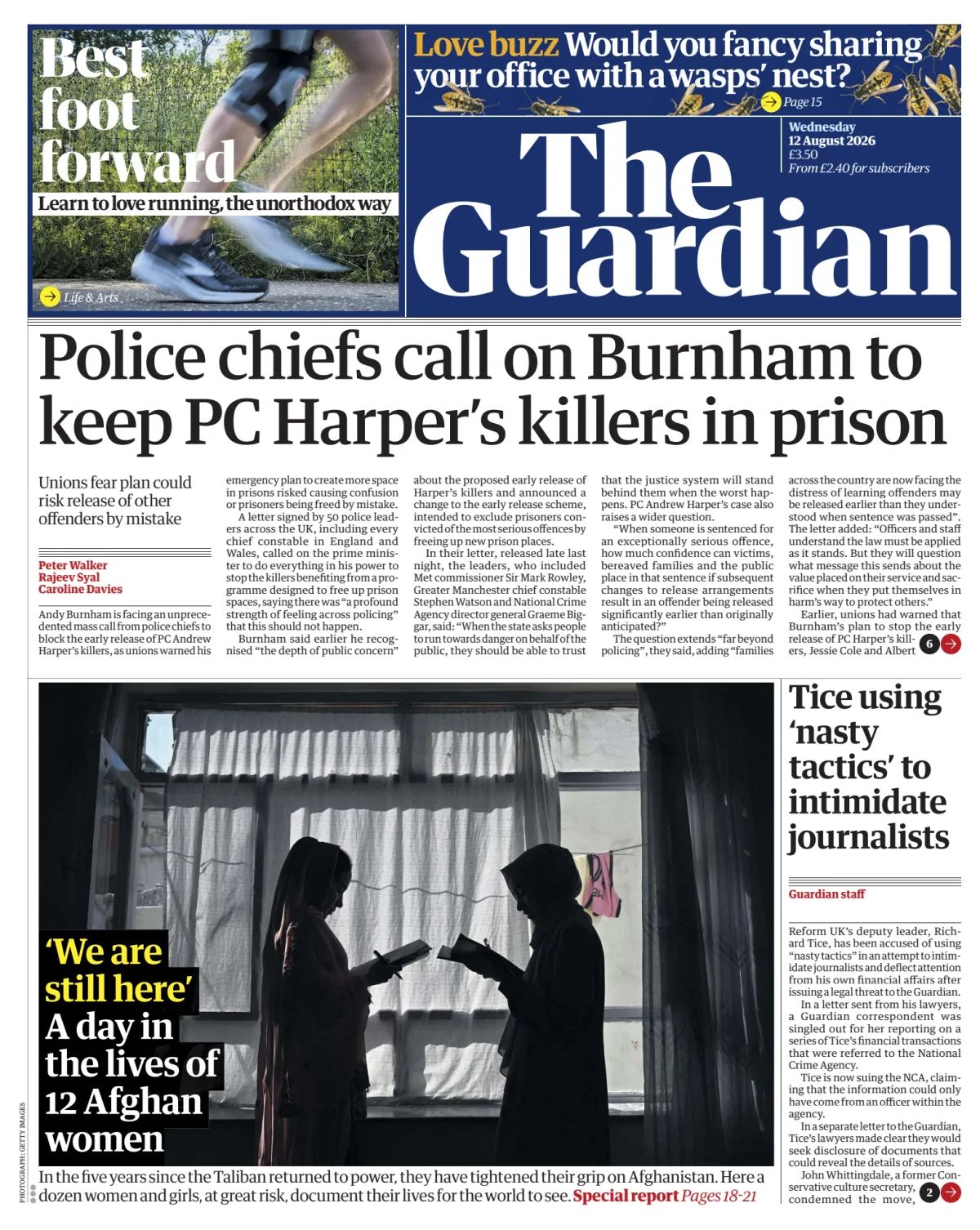 The Guardian front page