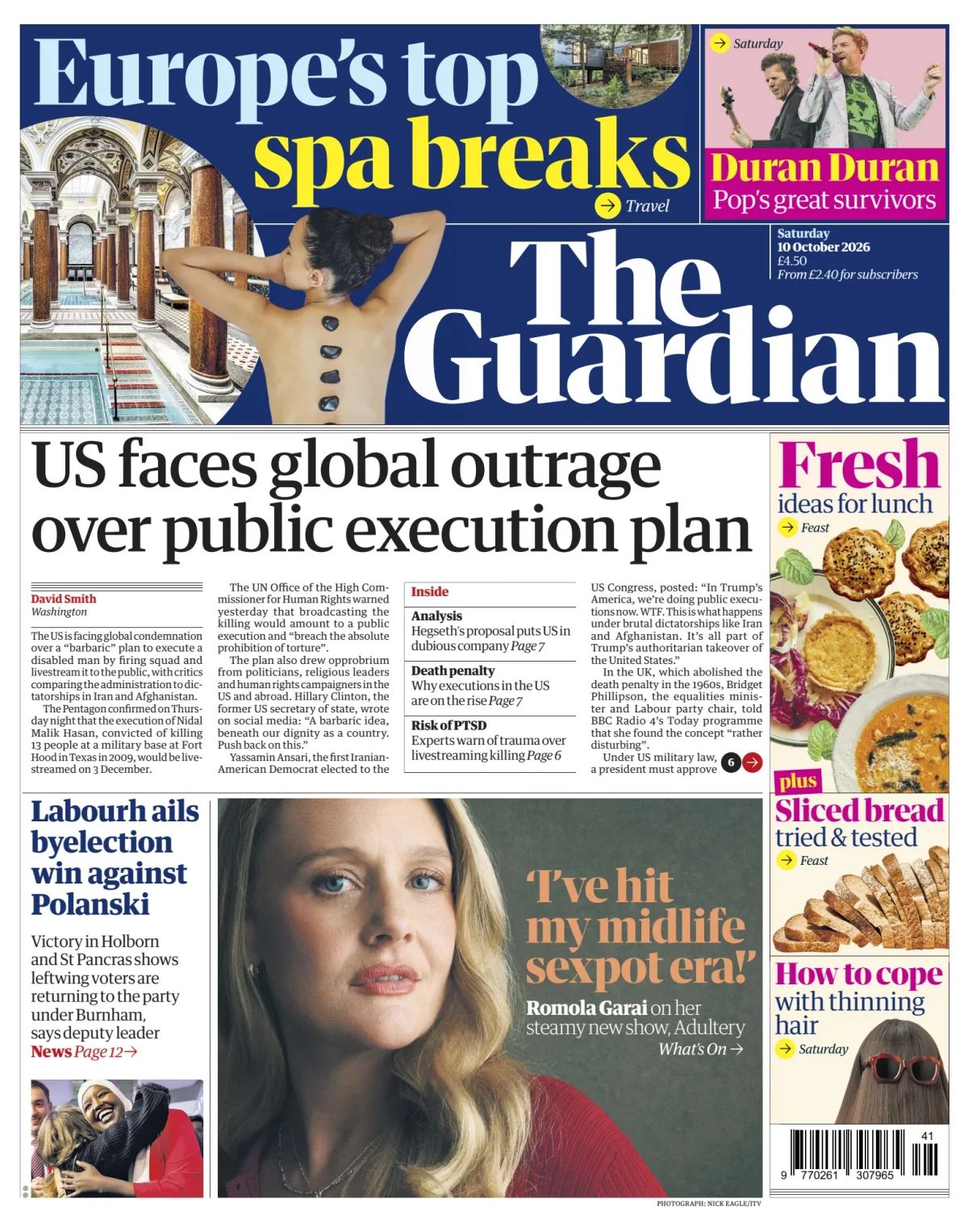 The Guardian front page